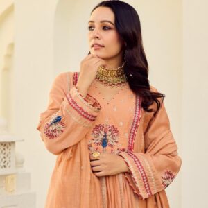 Rust royale embroidered suit set