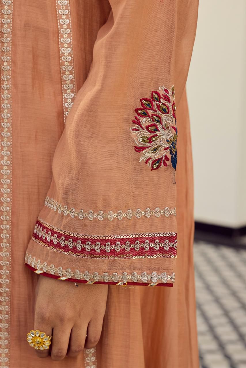 Rust royale embroidered suit set - Image 4