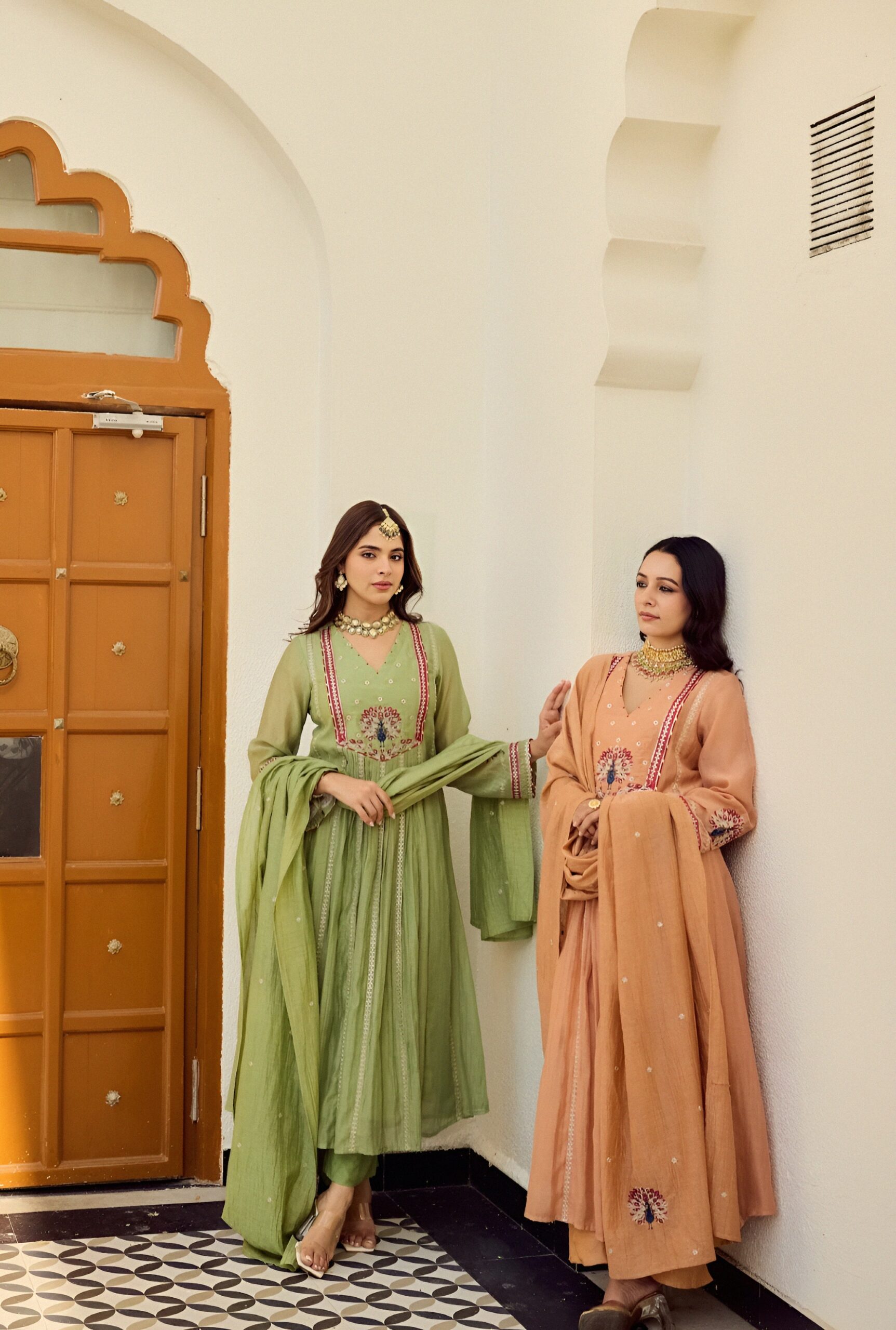 Rust royale embroidered suit set - Image 2